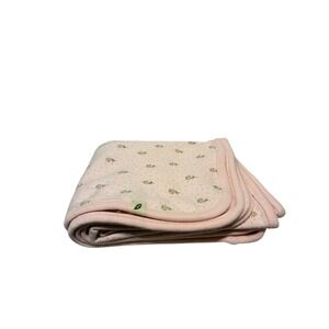 Easy Peasy Baby Blanket Pink Floral Print Organic Cotton Soft Swaddle